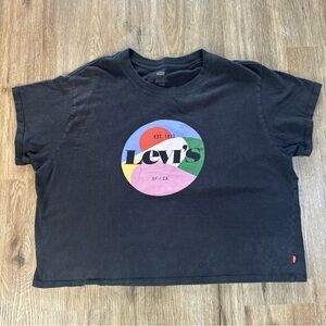 Levi's Black Tee with Colorful Logo